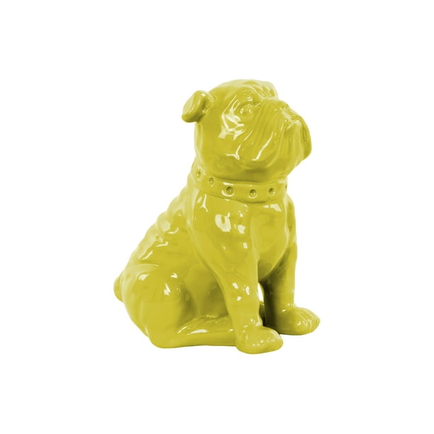 Urban Trends Ceramic Standing Beagle Dog Figurine with SM Polished Chrome Finish Champagne 